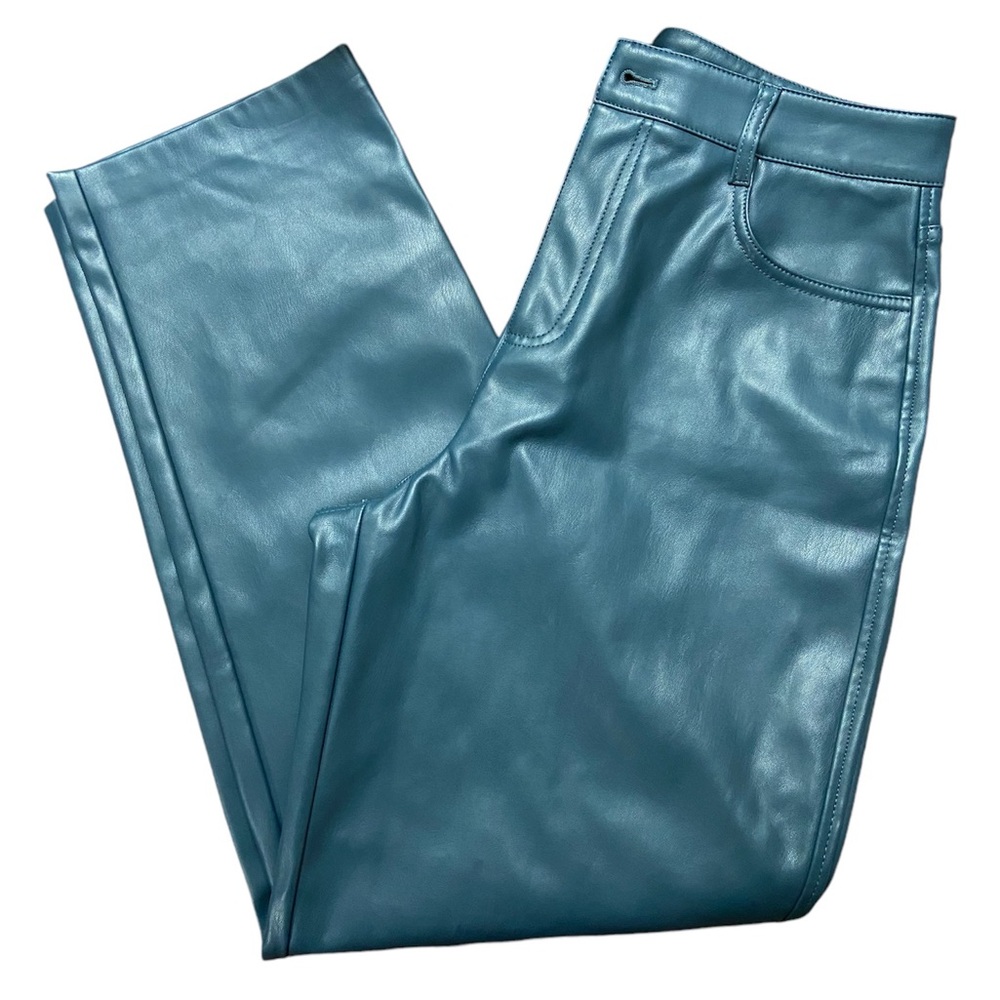 Joe Fresh Faux Leather Straight Leg Trouser Pant